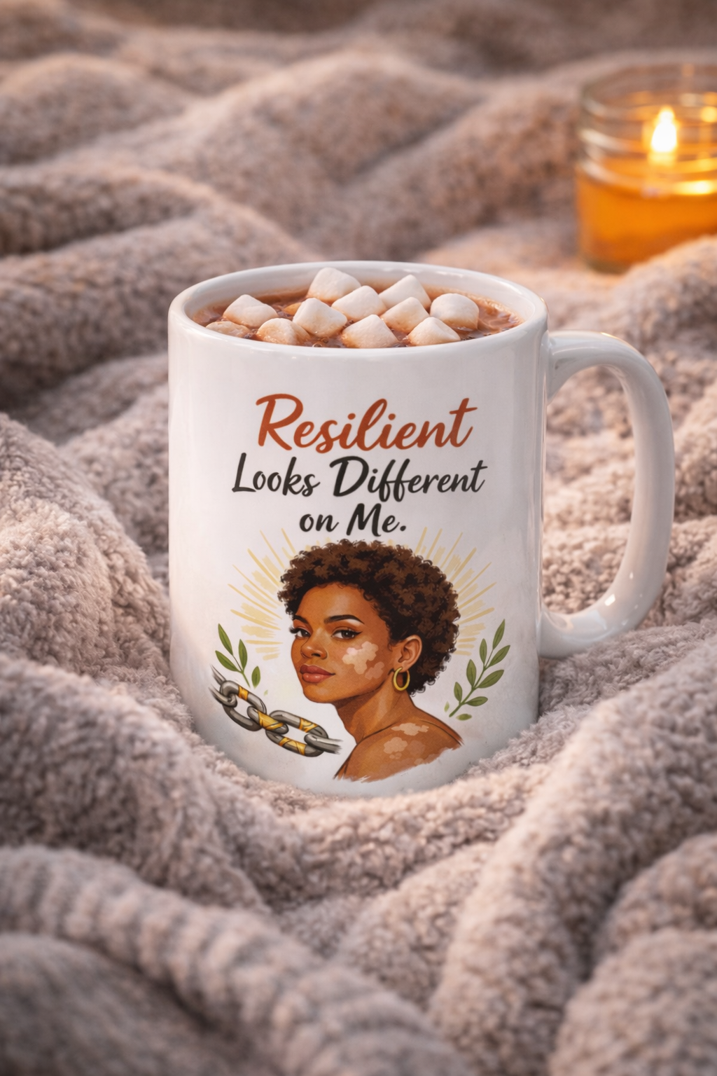 Resilient Looks Different On Me Ceramic Mug — Empowering Black Woman Coffee Cup (11oz, 15oz)