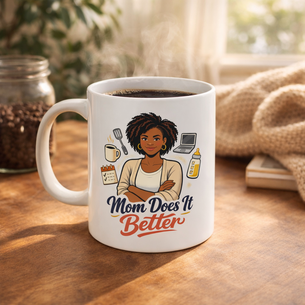 Mom Does It Better Ceramic Mug — Proud Mom Coffee Cup (11oz/15oz)