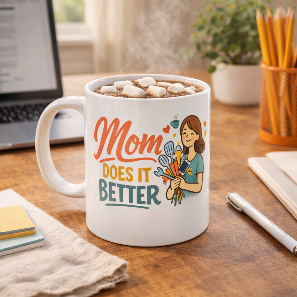 Mom Does It Better Ceramic Mug — Funny Mother's Day Coffee Cup (11oz & 15oz)