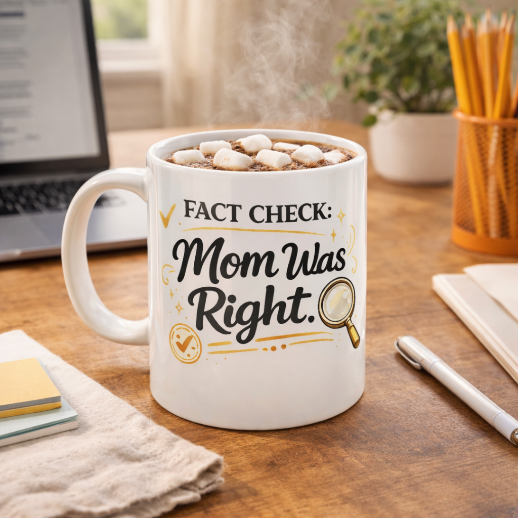 Fact Check: "Mom Was Right" Ceramic Mug — Funny Mother's Day Coffee Cup (11oz, 15oz)