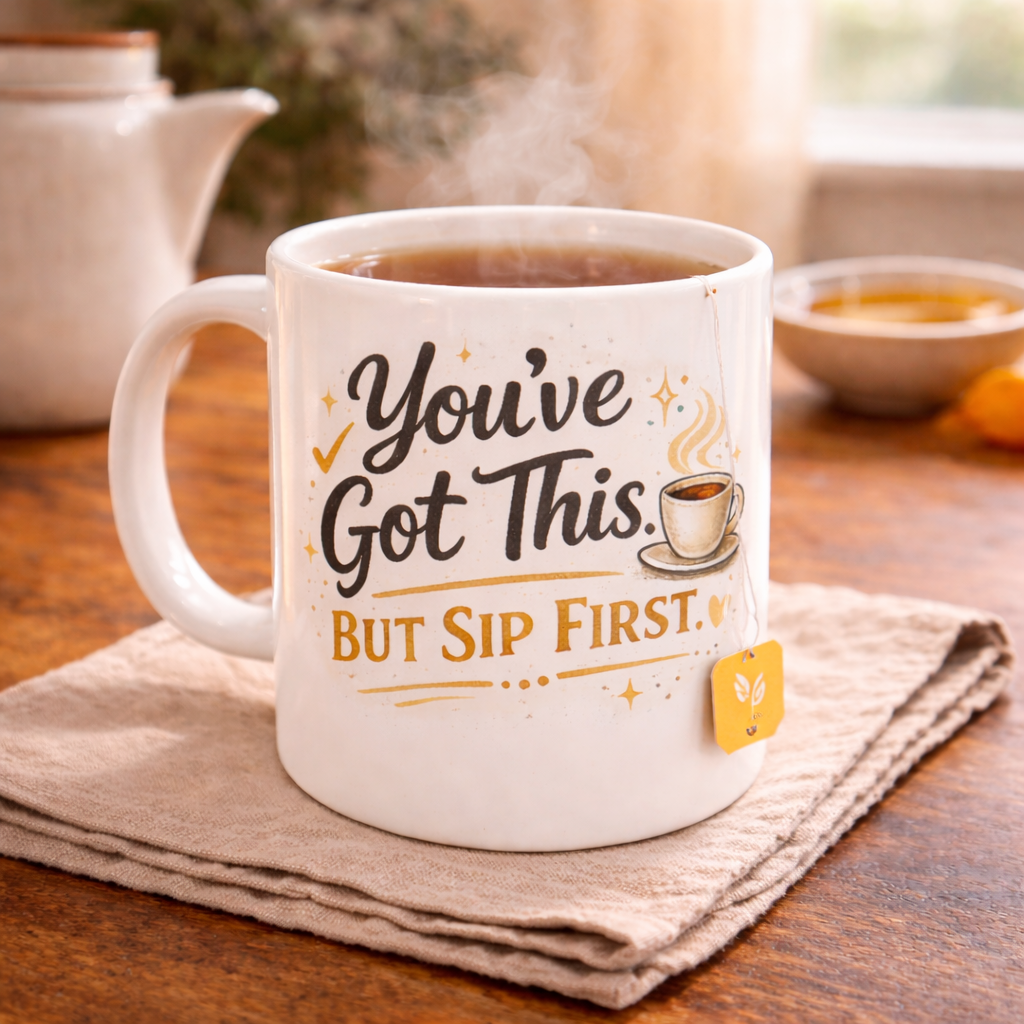 You've Got This But Sip First Coffee Mug — Motivational Ceramic Mug (11oz, 15oz)