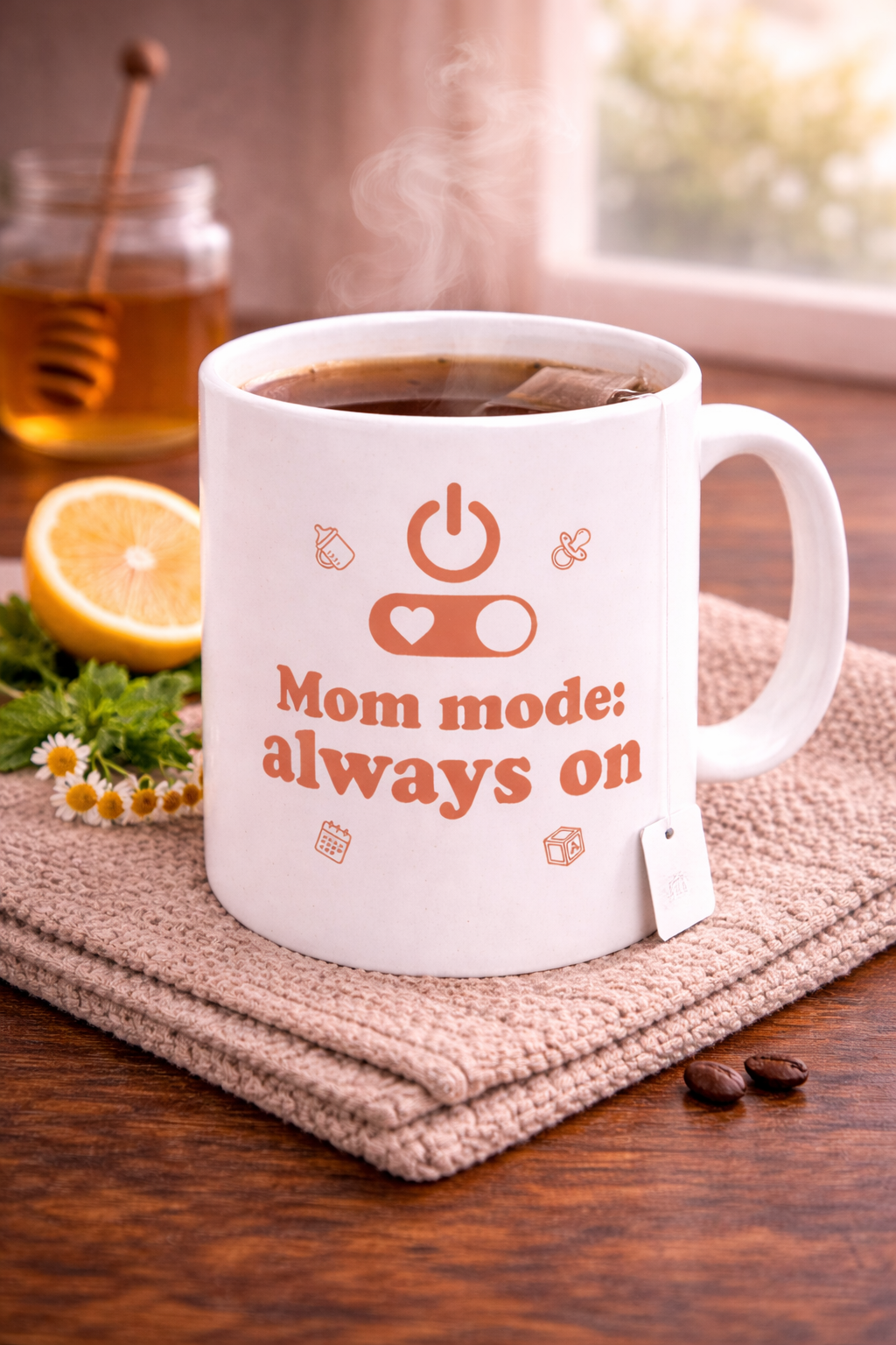 Mom Mode Always On Ceramic Mug — Funny Mother's Day Coffee Cup (11oz, 15oz)