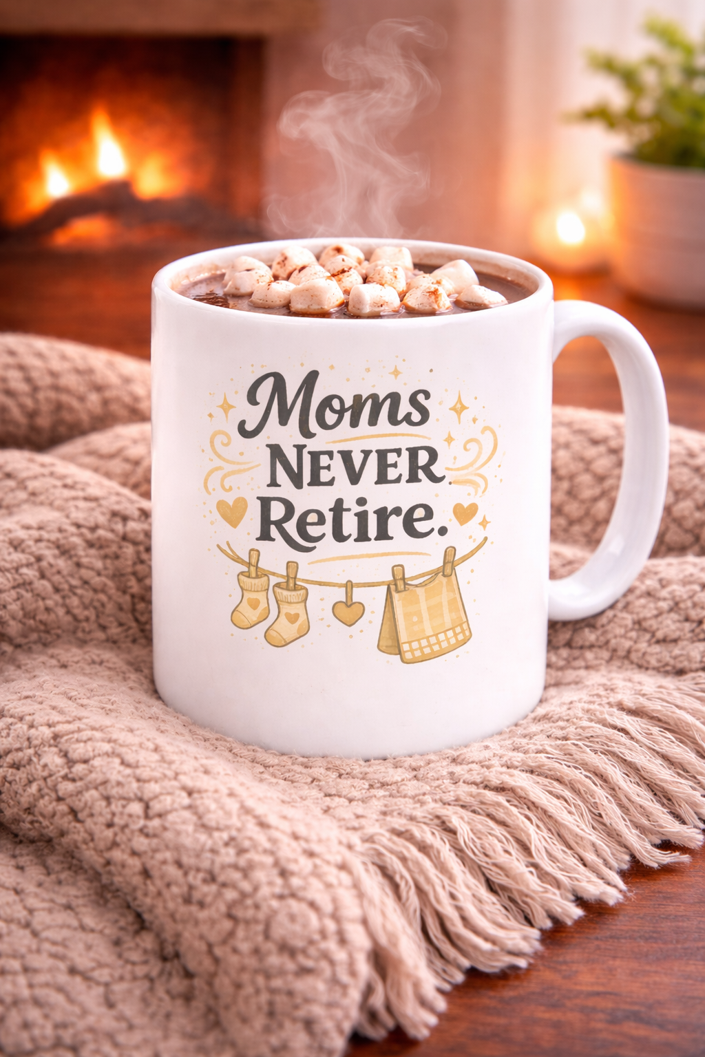 Moms Never Retire Ceramic Mug — 11oz & 15oz Coffee Cup